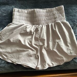 Nike Women's High-Waisted Cream Shorts